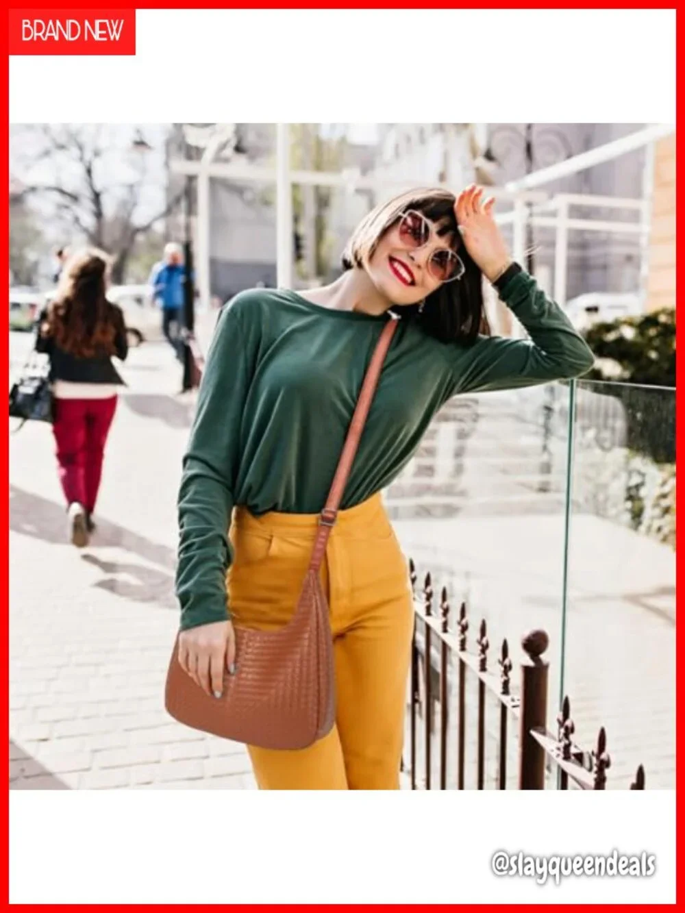 Woven Hobo Bag Faux Leather Crossbody Shoulder Purse